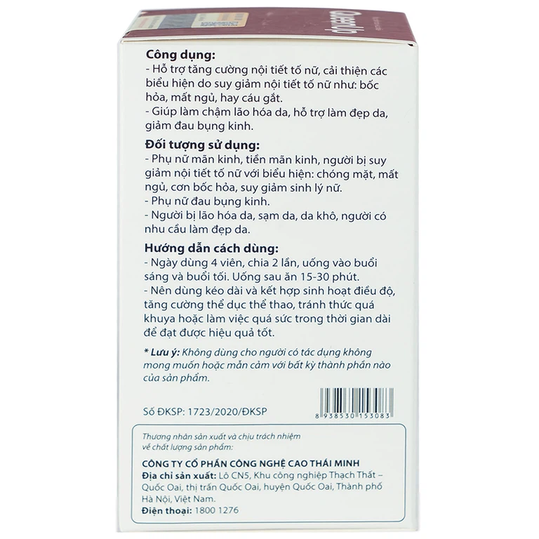 Viên uống QueenUp Thái Minh hỗ trợ tăng cường nội tiết tố nữ (30 viên)