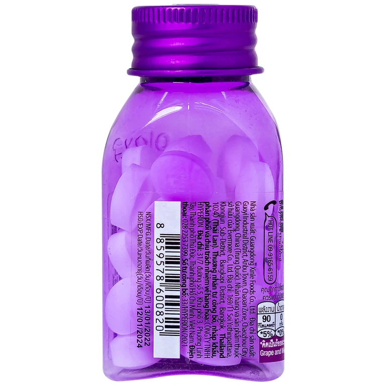 Kẹo the PlayMore hương Nho thơm miệng, mát họng, giảm stress (22g)