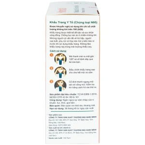 Khẩu trang N95 Hamita ngăn bụi, kháng khuẩn (10 cái)