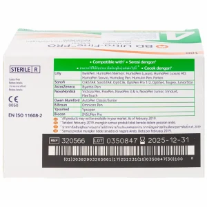 Kim bút BD Ultra - Fine Pro (4mm x 32g) xuyên qua da dễ dàng, không gây đau đớn khi tiêm (100 cây)