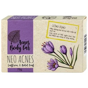 Xà phòng Acnes Body Bar Saffron And Betel Leaf làm sạch da, ngừa mụn, mờ thâm (75g)
