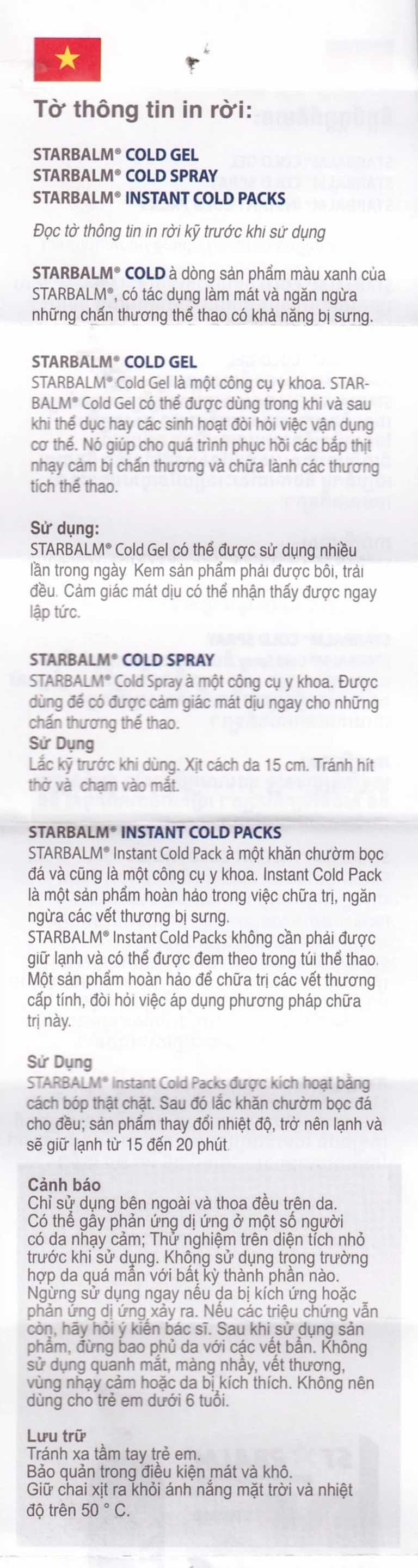 Gel Starbalm Cold Gel có tác dụng làm mát và ngăn ngừa chấn thương thể thao (25ml)