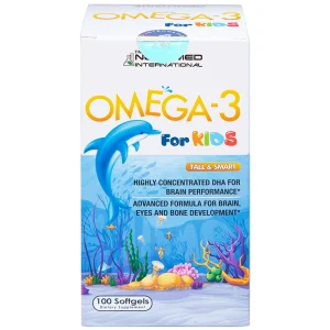 Viên uống Omega-3 For Kids Nutrimed giúp trẻ phát triển trí não, thị lực (100 viên)