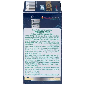 Viên uống Prostate Fort Vitamins For Life hỗ trợ sức khỏe tuyến tiền liệt nam giới (30 viên)
