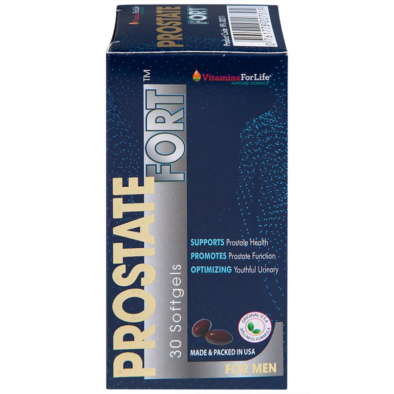 Viên uống Prostate Fort Vitamins For Life hỗ trợ sức khỏe tuyến tiền liệt nam giới (30 viên)