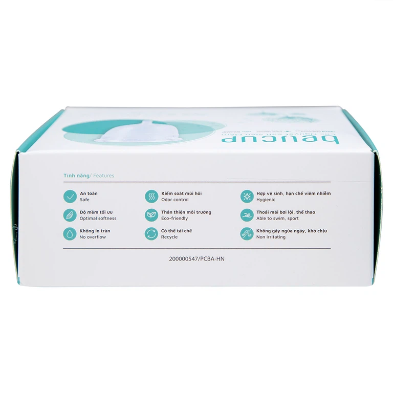 Cốc nguyệt san BeUCup siêu mềm, kiểm soát mùi hôi, hạn chế viêm nhiễm (45mm x 65mm)