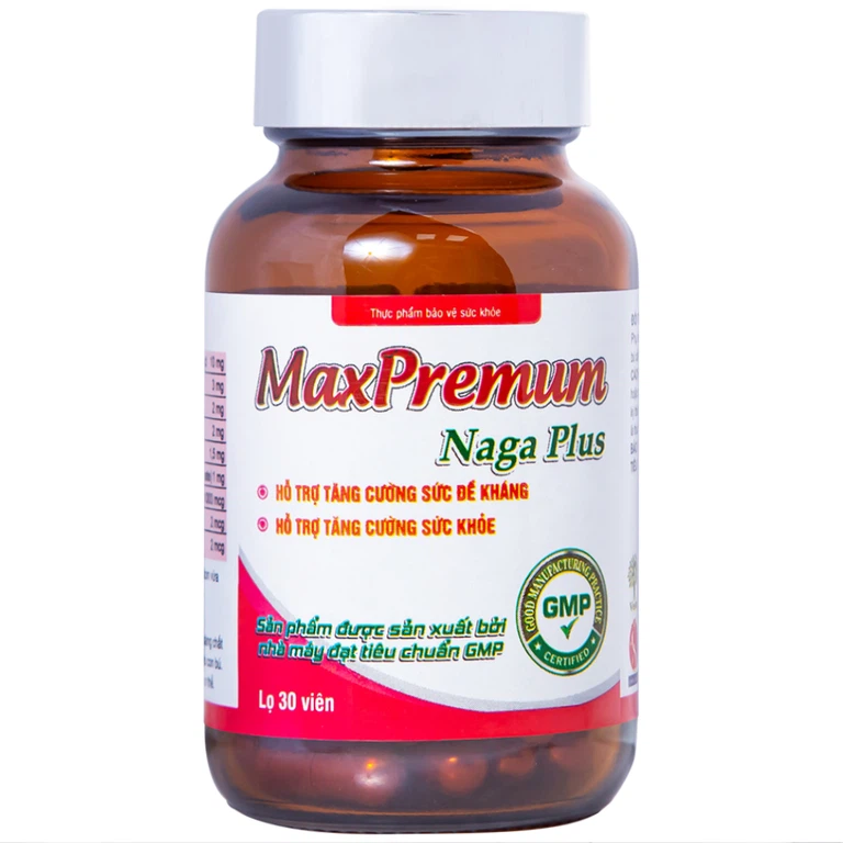 Viên uống MaxPremum Naga Plus Vesta hỗ trợ tăng sức khỏe, đề kháng cho thai phụ (30 viên)