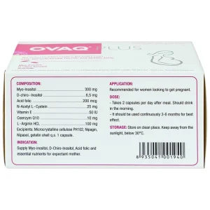 Viên uống OVAQ Plus TW Mediplantex bổ sung dinh dưỡng cho phụ nữ trước khi mang thai (60 Viên)