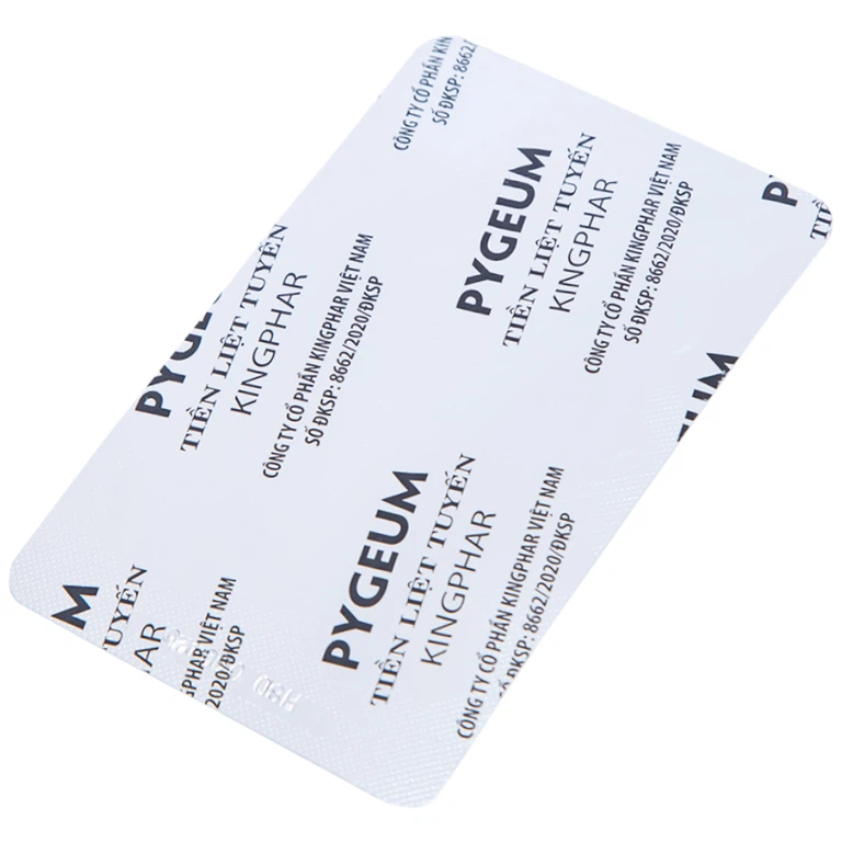 Viên uống Pygeum Tiền Liệt Tuyến Kingphar hỗ trợ cải thiện rối loạn tiểu tiện (4 vỉ x 10 viên)