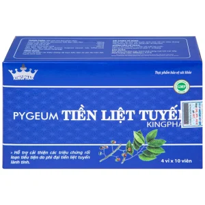 Viên uống Pygeum Tiền Liệt Tuyến Kingphar hỗ trợ cải thiện rối loạn tiểu tiện (4 vỉ x 10 viên)
