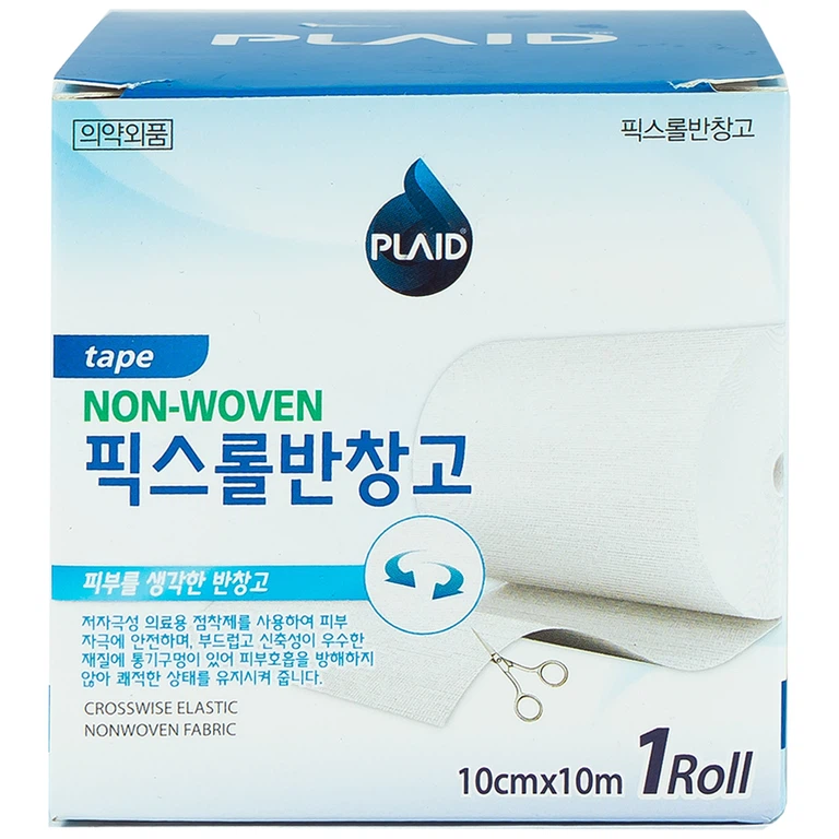 Băng keo cuộn co giãn Non-Woven Fix Roll Plaster 10cm x 10m Young Chemical cố định ống truyền dẫn, truyền dịch (1 cuộn)