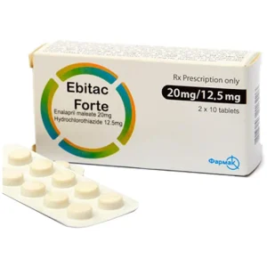 Thuốc Ebitac Forte 20mg/12.5mg Farmak điều trị tăng huyết áp (2 vỉ x 10 viên)