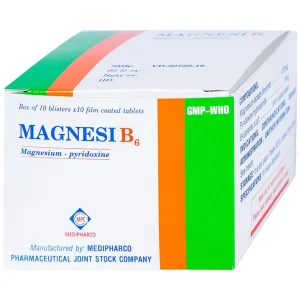 Viên nén Magnesi B6 Medipharco điều trị các trường hợp thiếu magnesi đơn độc hay kết hợp (10 vỉ x 10 viên)