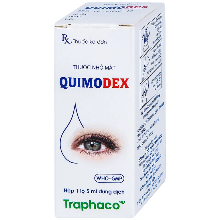 Thuốc nhỏ mắt Quimodex Traphaco điều trị các chứng nhiễm khuẩn mắt (5ml)