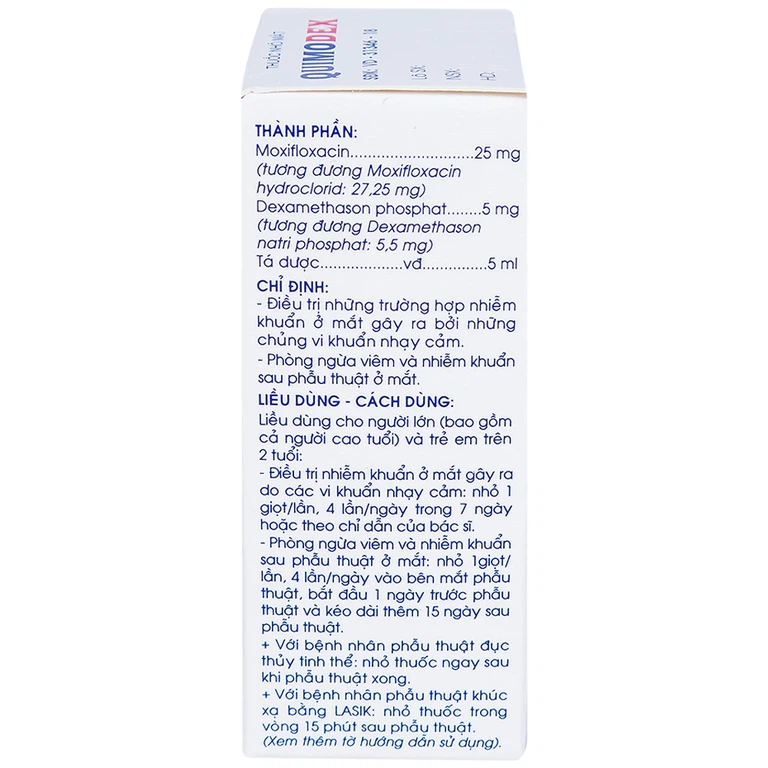 Thuốc nhỏ mắt Quimodex Traphaco điều trị các chứng nhiễm khuẩn mắt (5ml)