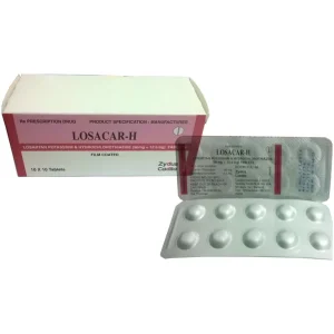 Viên nén Losacar-H 50mg/12.5mg Zydus Cadila điều trị tăng huyết áp (10 vỉ x 10 viên)
