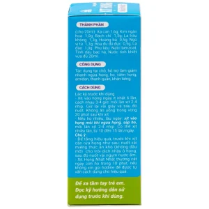 Dung dịch Xịt Họng Nhất Nhất hỗ trợ giảm ngứa họng, ho, viêm họng (20ml)