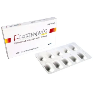 Thuốc Fexofenadin 60 Pharimexco điều trị viêm mũi dị ứng theo mùa (1 vỉ x 10 viên)
