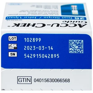 Que thử đường huyết Accu-Chek Guide theo dõi đường huyết (25 que)