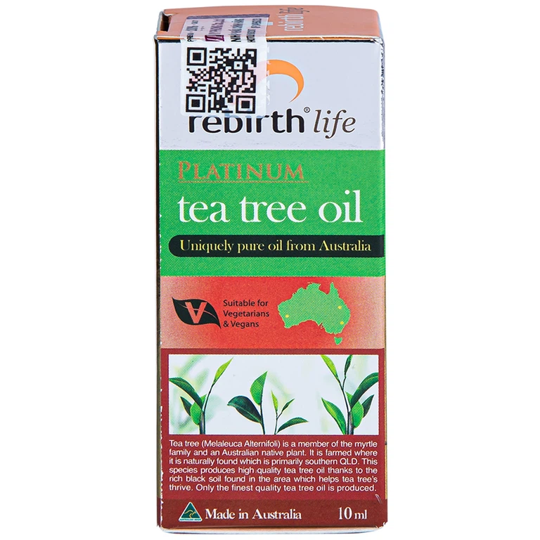 Tinh dầu tràm trà Rebirth Life Platinum Tea Tree Oil dưỡng da, giảm mụn (10ml)