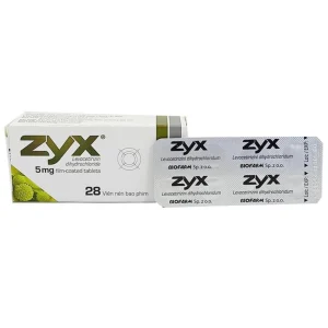 Thuốc Zyx 5mg Biofarm điều trị viêm mũi dị ứng, hắt hơi, chảy nước mũi, viêm kết mạc dị ứng (4 vỉ x 7 viên)