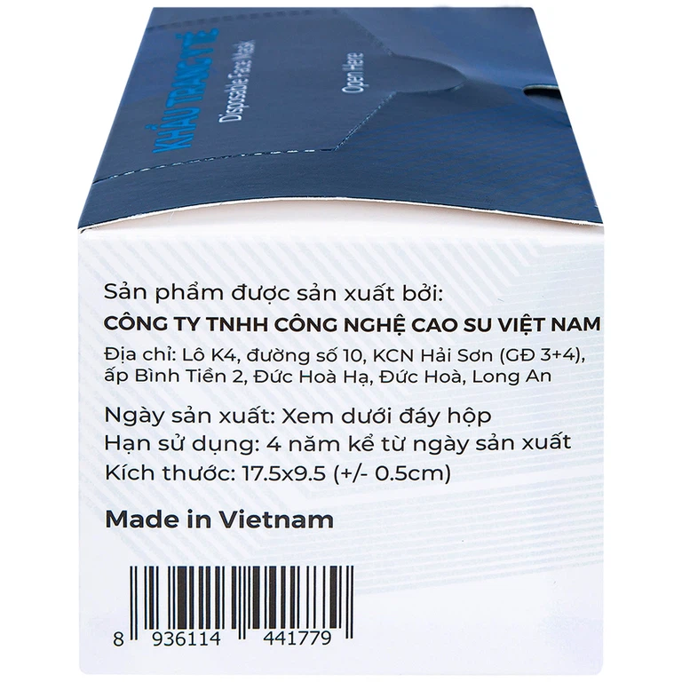 Khẩu trang y tế Naturecare màu xanh 3 lớp hỗ trợ ngăn khói, bụi, kháng khuẩn (50 cái)
