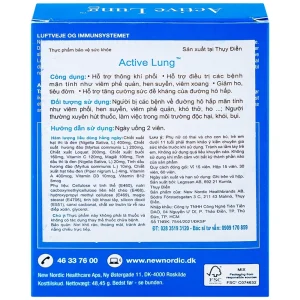 Viên uống Active Lung New Nordic hỗ trợ thông khí phổi, viêm phế quản, hen suyễn (2 vỉ x 15 viên)