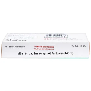 Viên nén Pantin 40 Hetero điều trị viêm loét thực quản (3 vỉ x 10 viên)