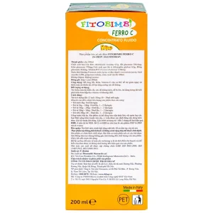 Siro Fitobimbi Ferro C Concentrato Fluido bổ sung sắt, kẽm, vitamin C cho cơ thể (200ml)