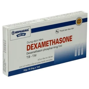 Dung dịch tiêm Dexamethasone 4mg/ml Hải Dương điều trị trạng thái hen, bệnh dị ứng nặng (10 ống x 1ml)