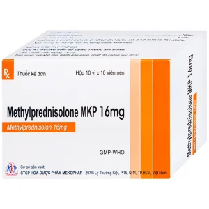 Thuốc Methylprednisolone MKP 16mg Mekophar kháng viêm, điều trị rối loạn nội tiết, viêm khớp (10 vỉ x 10 viên)