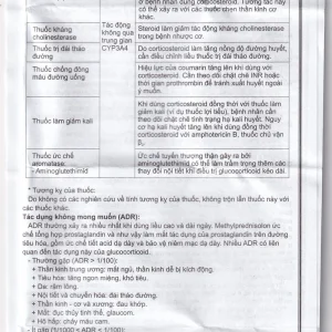 Thuốc Methylprednisolone MKP 16mg Mekophar kháng viêm, điều trị rối loạn nội tiết, viêm khớp (10 vỉ x 10 viên)
