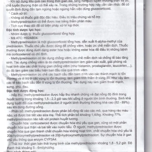 Thuốc Methylprednisolone MKP 16mg Mekophar kháng viêm, điều trị rối loạn nội tiết, viêm khớp (10 vỉ x 10 viên)