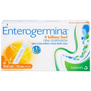 Hỗn dịch uống men vi sinh Enterogermina 4 tỷ/5ml trị rối loạn tiêu hóa cấp và mạn tính (2 vỉ x 10 ống)