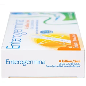 Hỗn dịch uống men vi sinh Enterogermina 4 tỷ/5ml trị rối loạn tiêu hóa cấp và mạn tính (2 vỉ x 10 ống)