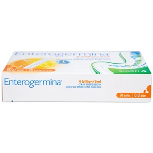 Hỗn dịch uống men vi sinh Enterogermina 4 tỷ/5ml trị rối loạn tiêu hóa cấp và mạn tính (2 vỉ x 10 ống)