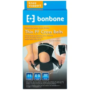 Đai cố định đầu gối free size Bonbone Thin PF Cross Belts hỗ trợ điều trị bệnh xương khớp