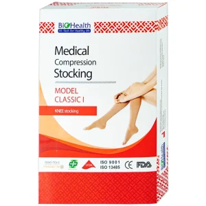 Vớ gối y khoa Medical Compression Stocking Model Classic I Biohealth màu da size S điều trị giãn tĩnh mạch chân