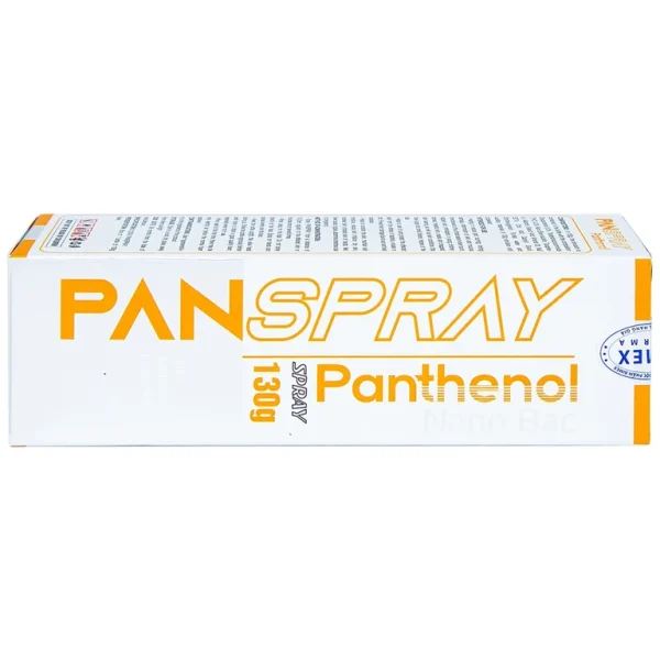 Xịt PanSpray Panthenol hỗ trợ giảm đau, rát, hạn chế tổn thương, viêm nhiễm da (130g)