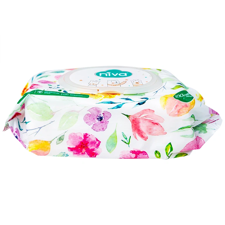Khăn ướt Niva Baby làm sạch, kháng khuẩn và giữ vệ sinh (100 miếng)