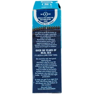 Bao cao su Durex Jeans ôm sát, nhiều chất bôi trơn (52,5mm - 3 cái)