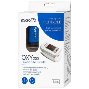 Máy đo nồng độ oxy trong máu Microlife Oxy 200 hỗ trợ đo nhanh chóng và chính xác