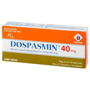 Thuốc Dospasmin 40mg Domesco điều trị hội chứng ruột kích thích, đau túi thừa ruột kết (3 vỉ x 10 viên)