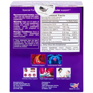 Viên uống Omexxel Cardio Excelife hỗ trợ duy trì sức khỏe tim mạch (2 vỉ x 15 viên)