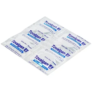 Viên sủi Tovalgan Ef Trường Thọ Pharma giảm đau, hạ sốt (5 vỉ x 4 viên)