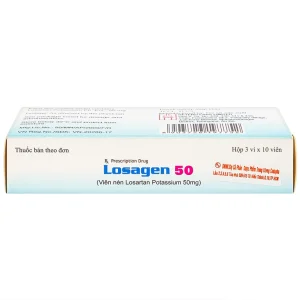 Viên nén Losagen 50 Hetero điều trị tăng huyết áp (3 vỉ x 10 viên)