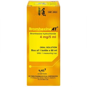 Dung dịch uống Bromhexine AT loãng đờm trong nhiễm khuẩn đường hô hấp (60ml)