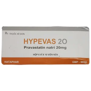 Thuốc Hypevas 20mg Hà Tây điều trị tăng cholesterol máu (6 vỉ x 10 viên)