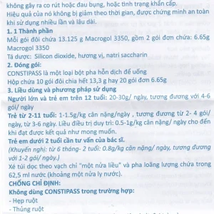 Bột nhuận tràng Constipass Wellcare bổ trợ nhuận tràng, khắc phục chứng táo bón (20 gói)