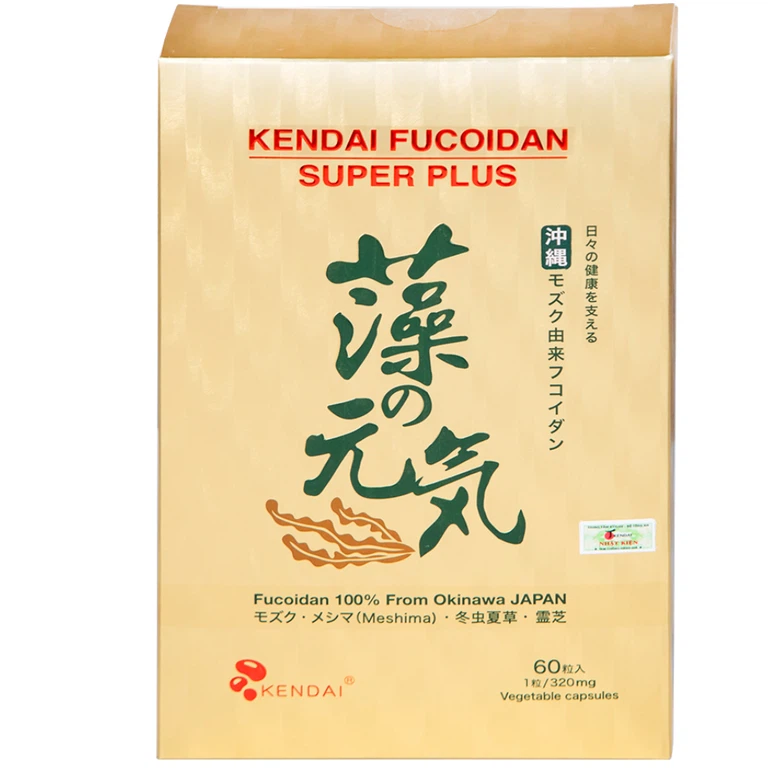 Viên uống Kendai Fucoidan Super Plus Sumioka hỗ trợ làm giảm nguy cơ u bướu, bảo vệ gan (60 viên)